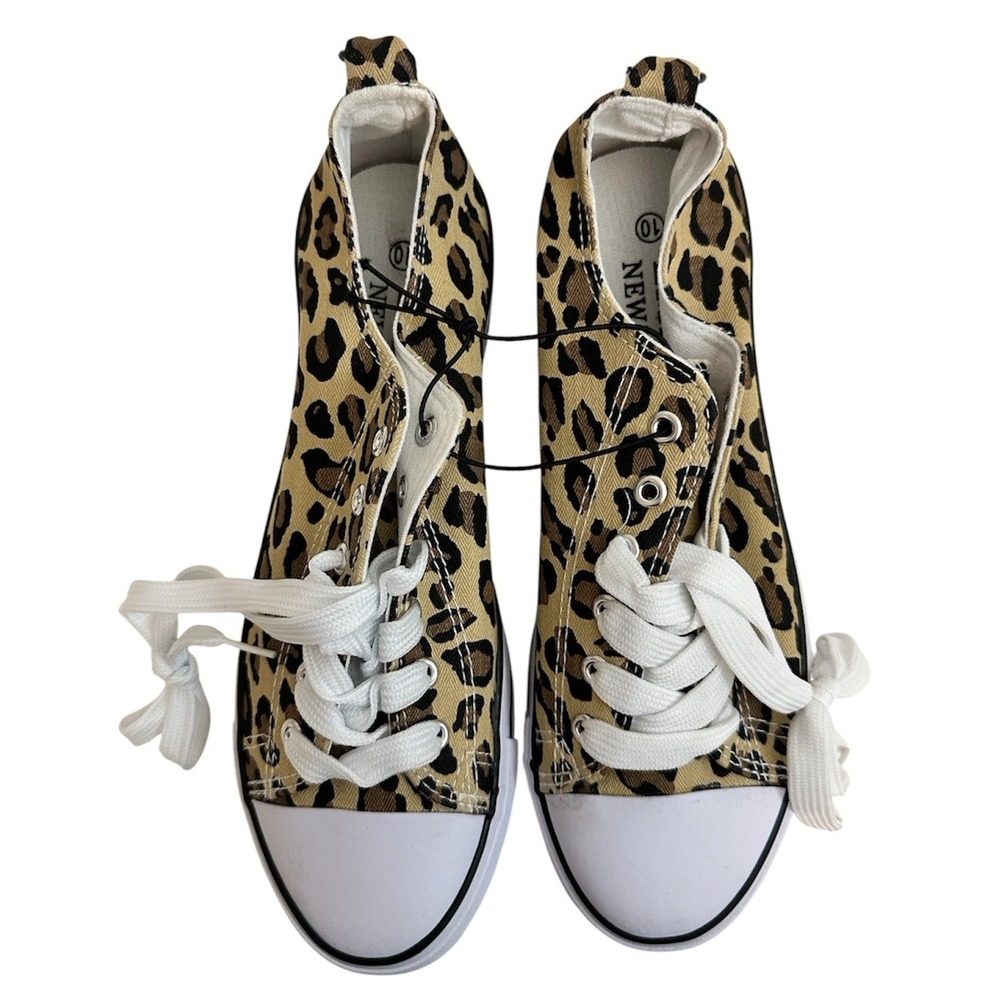 Women's Leopard Fashion Canvas Sneaker Tennis Shoe Size 10 New Emma NY Mujeres